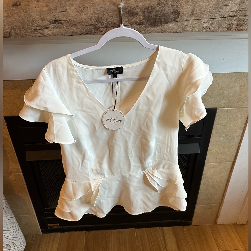 Milk and honey blouse size large